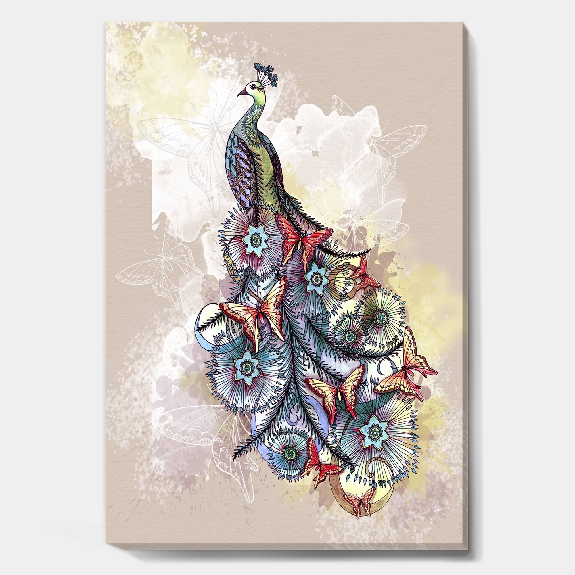 Designart - Butterfly Peacock